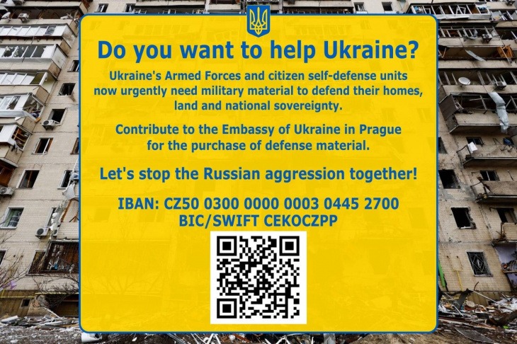 посольство україни в чеській республіці - збір коштів на підтримку української армії